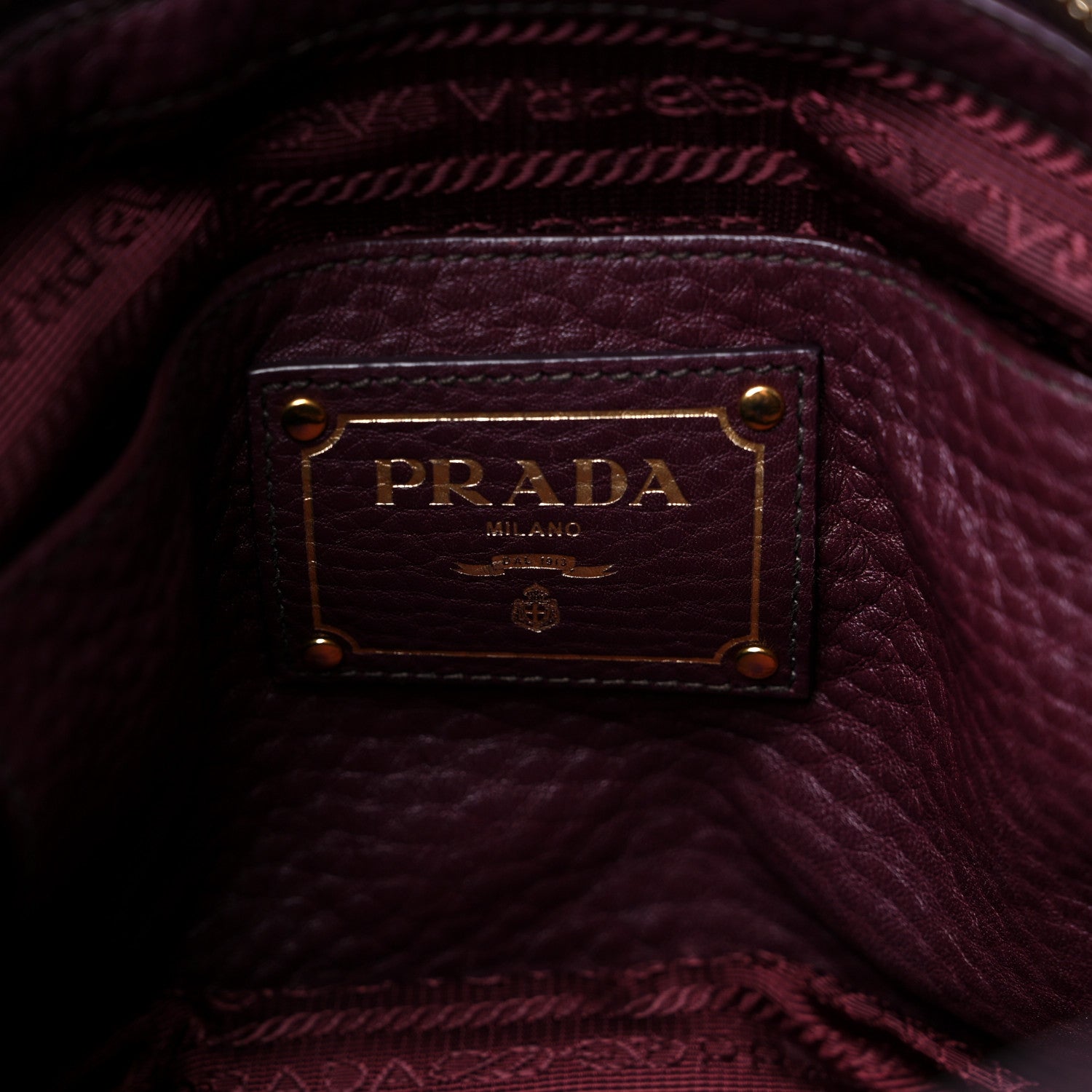 Prada Vitello Daino Tote Granato 6 of 12
