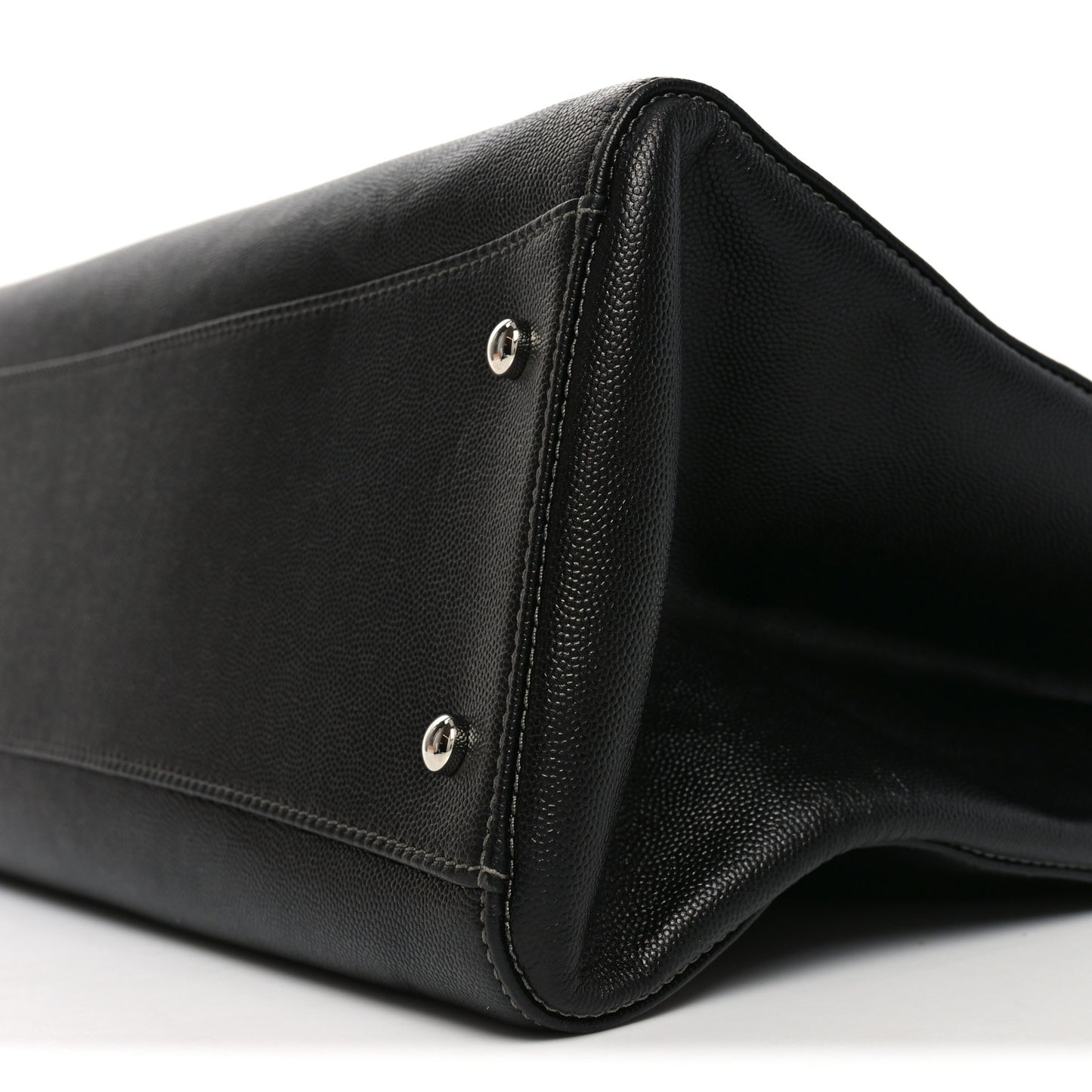 Caviar Medium Cerf Executive Shopper Tote Black