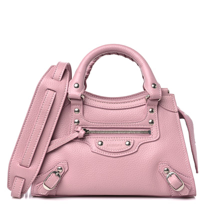 Balenciaga Grained Calfskin Neo Classic Silver Hardware Mini City Powder Pink 1 of 8