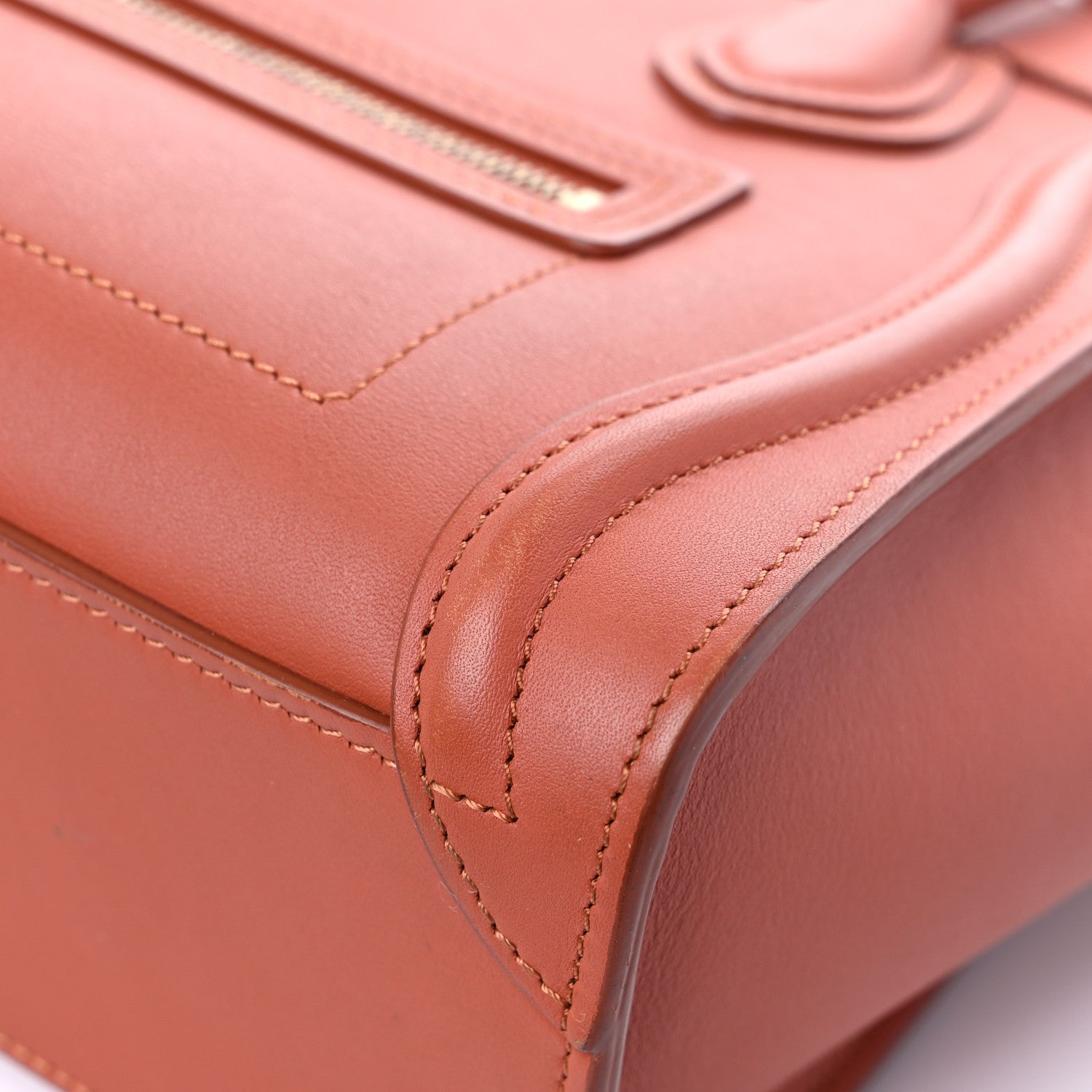 Celine Smooth Calfskin Nano Luggage Terracotta 9 of 18