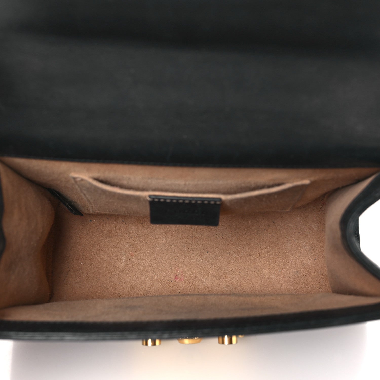 Gucci Calfskin Studded Small Padlock Shoulder Bag Black 5 of 10