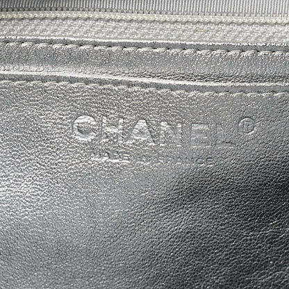 Chanel Metallic Lambskin Quilted Maxi Single Flap Silver 6 of 10