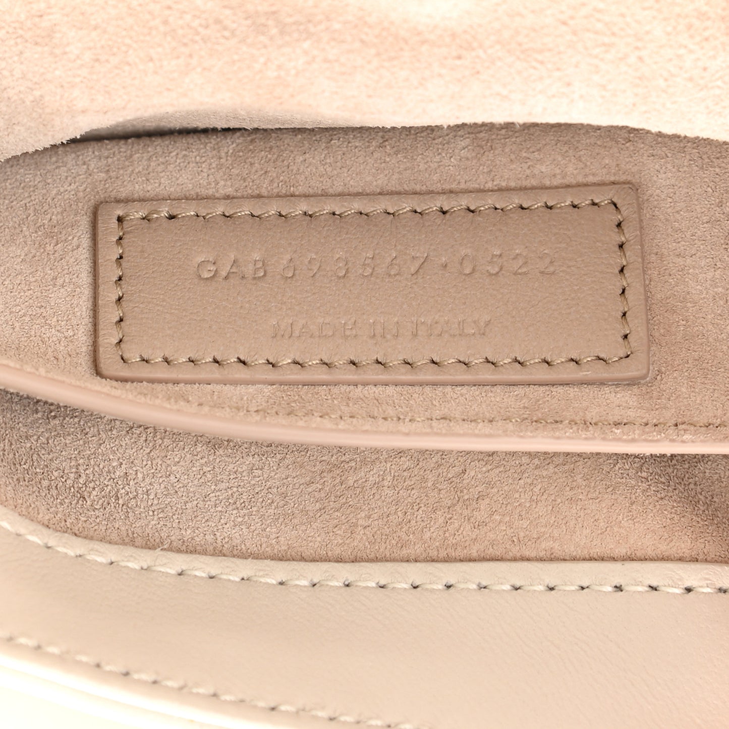 Lambskin Quilted Le 57 Diamond Shoulder Bag Crema Soft