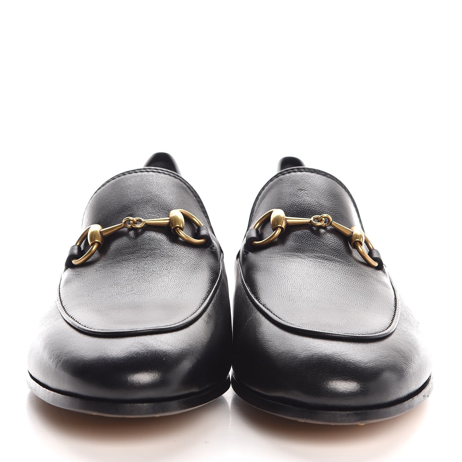 Gucci Lambskin Womens Brixton Horsebit Loafers 37 Black 2 of 7