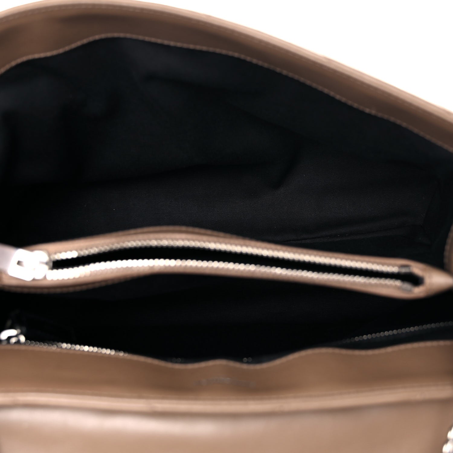 Saint Laurent Calfskin Y Quilted Monogram Medium Loulou Chain Satchel Taupe 10 of 17