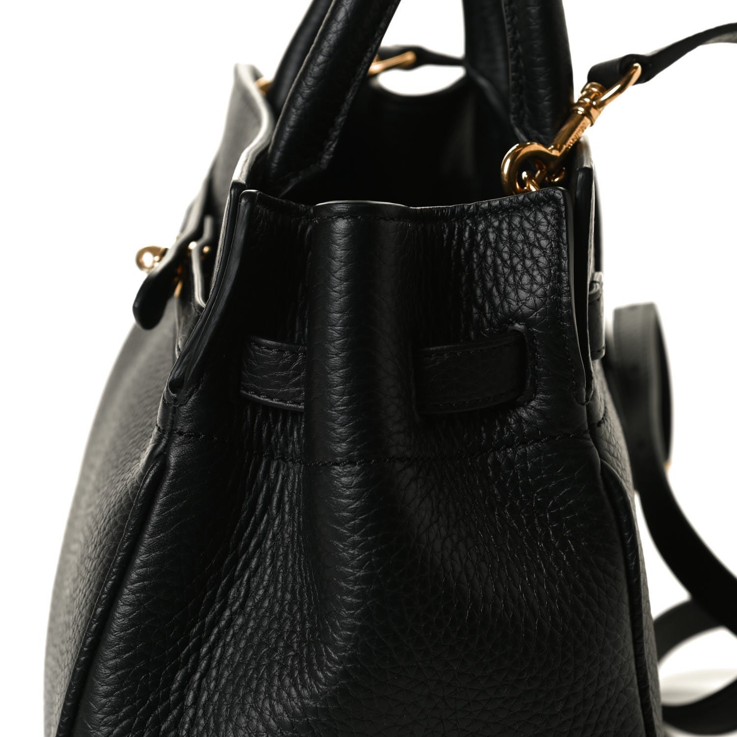 Mulberry Heavy Grain Small Belted Bayswater Tote Black 15 of 15