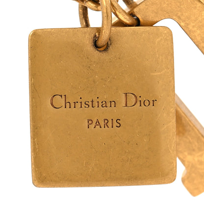 Christian Dior Metal D Letter Necklace Aged Gold 5 of 5