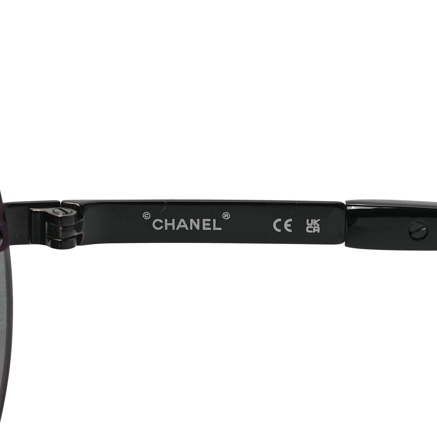 Chanel Shield Coco Beach Sunglasses Black Gray 5 of 6