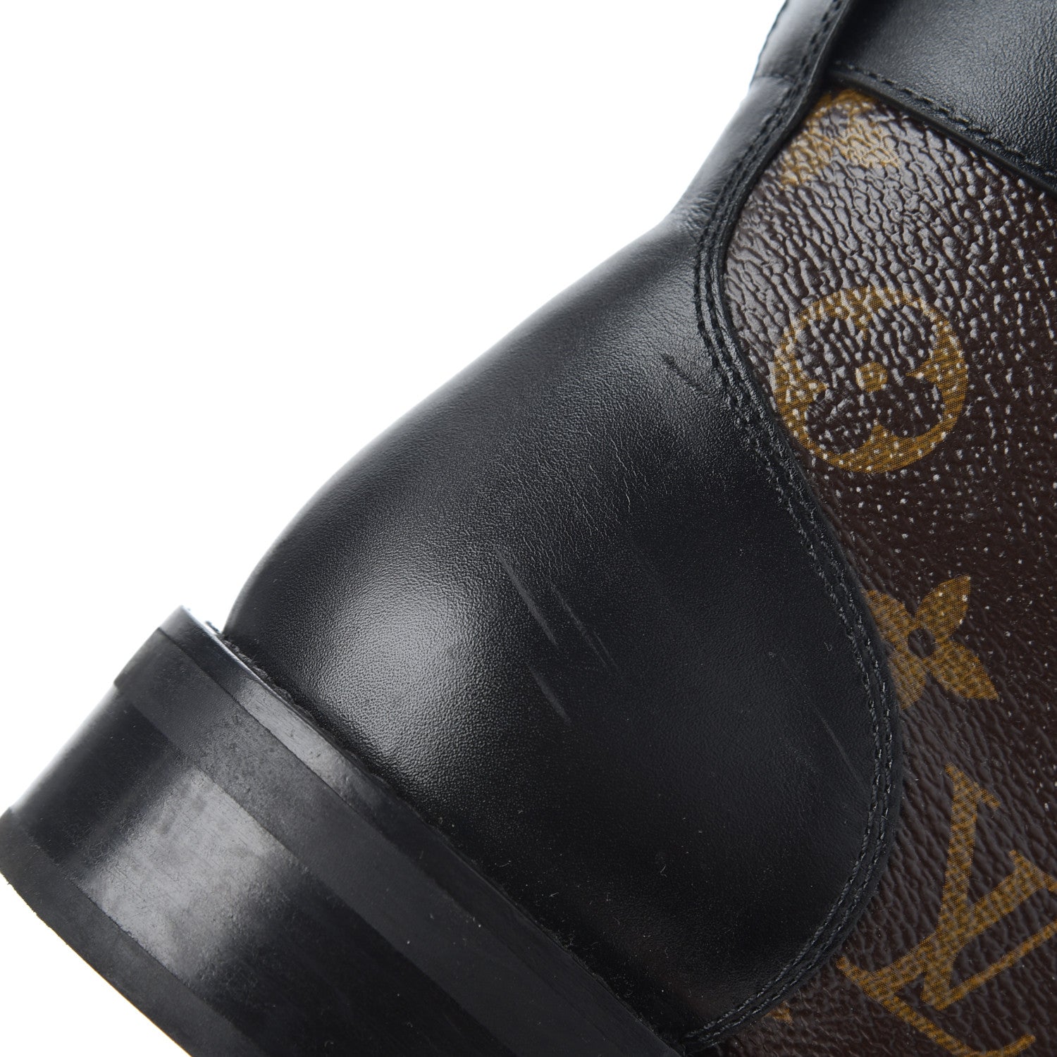 Louis Vuitton Monogram Calfskin Wonderland Flat Ranger Boots 36 Black 11 of 22