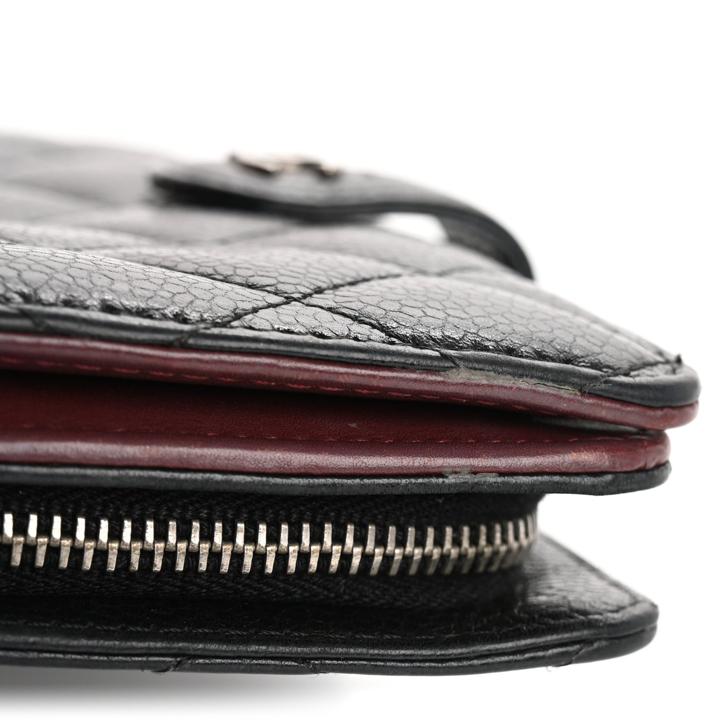 Caviar Quilted CC French Wallet Black