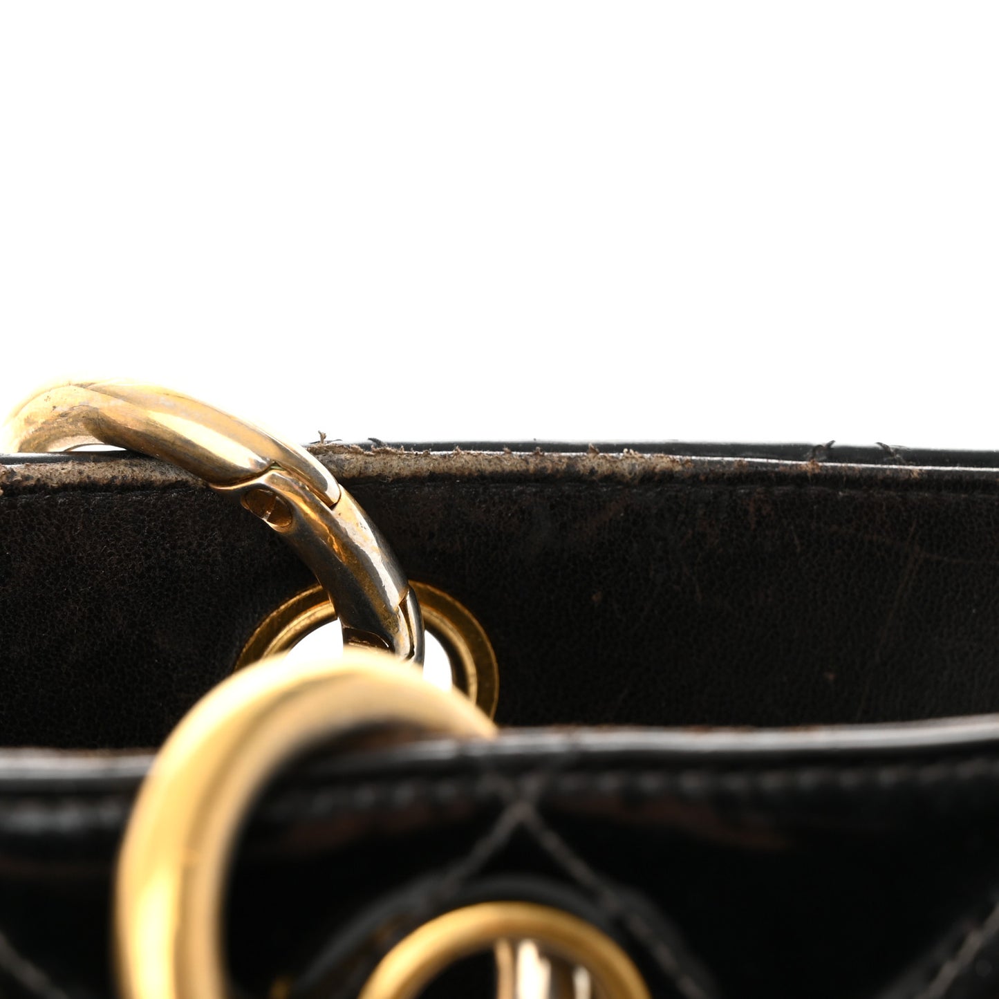 Patent Quilted Grand Shopping Tote GST Black