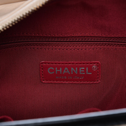 Chanel Aged Calfskin Quilted Medium Gabrielle Hobo Beige Black 5 of 8