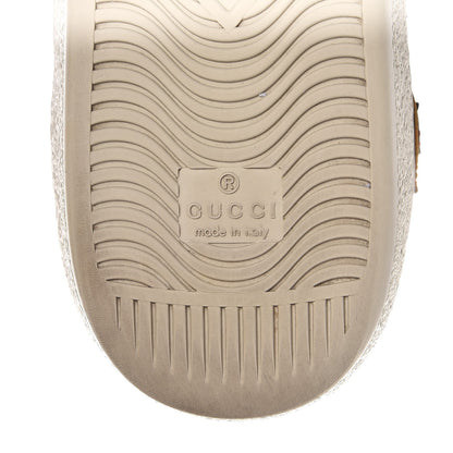 Gucci Calfskin Ayers Web Flames Embroidered Mens Ace Sneakers 9 Off White 8 of 12