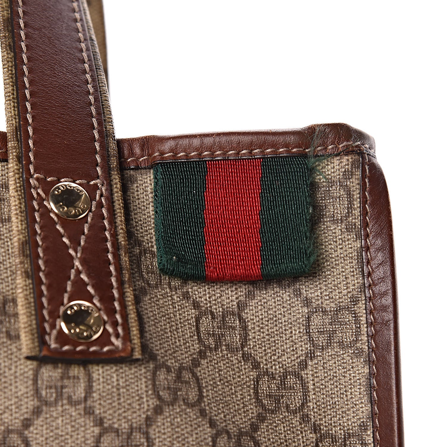 Gucci GG Plus Monogram Small Signature Web Loop Vertical Tote Light Brown 15 of 15