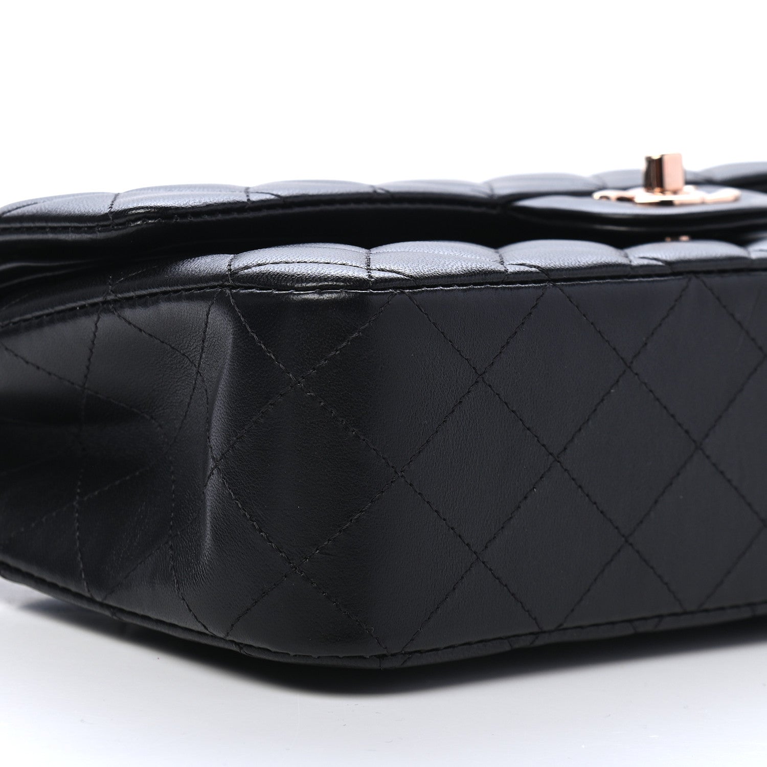 Chanel Lambskin Quilted Medium Double Flap Black 8 of 9