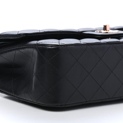 Chanel Lambskin Quilted Medium Double Flap Black 8 of 9