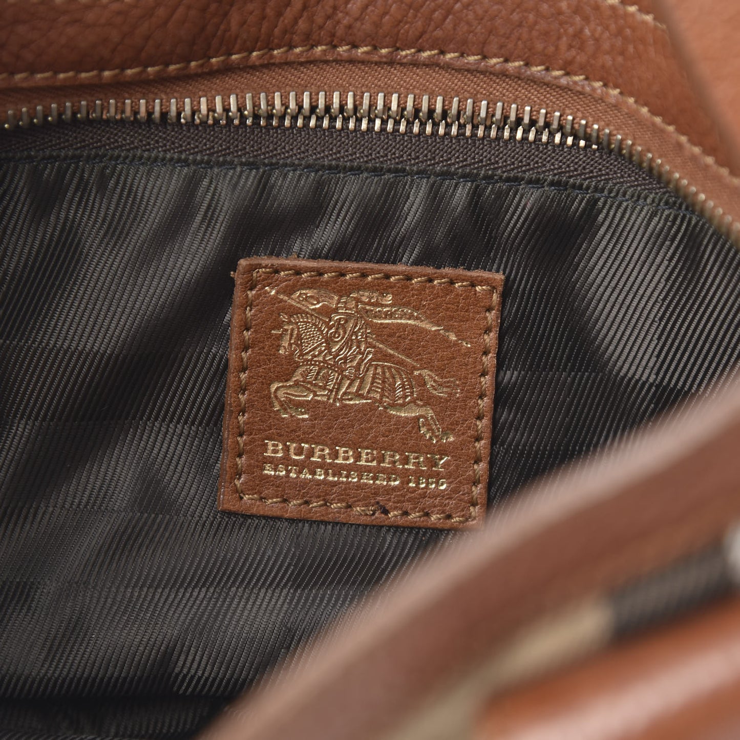 House Check Buckle Bag Dark Tan