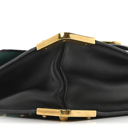 Prada Antic Soft Saffiano Lions Head Cahier Shoulder Bag Assenzio Black 8 of 9