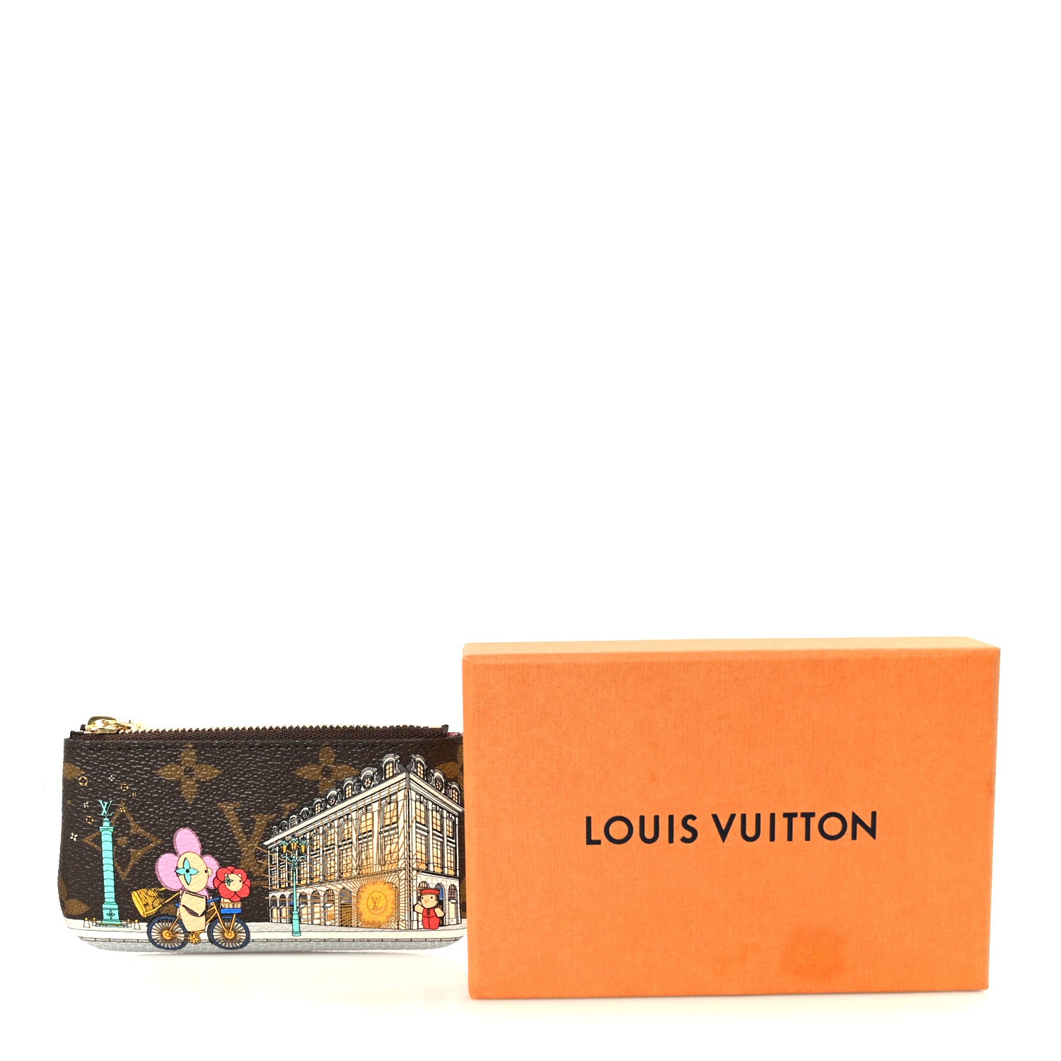 Louis Vuitton Monogram 2022 Christmas Animation Paris Key Pouch Pink 8 of 8
