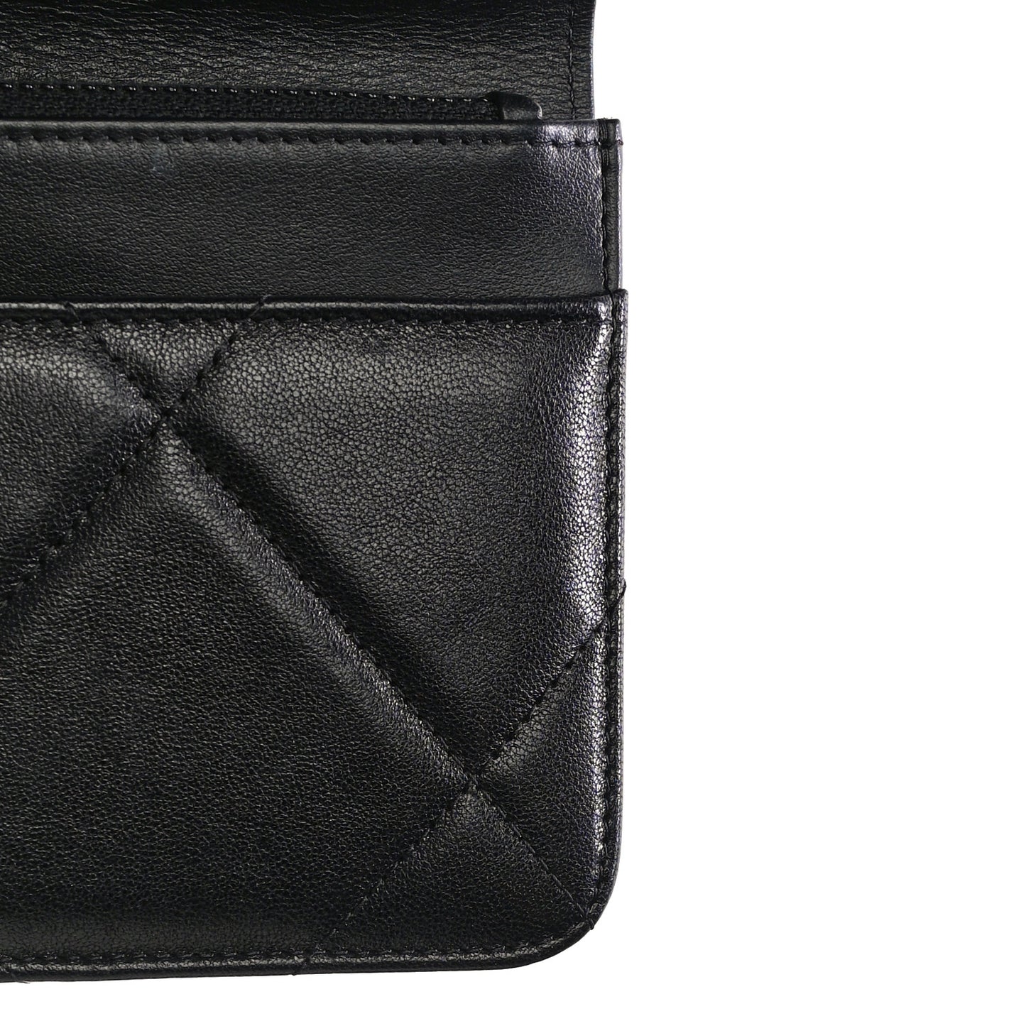 Lambskin Quilted Chanel 19 Wallet On Chain WOC Black