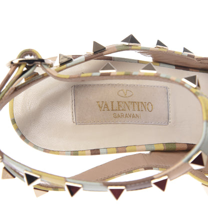 Valentino Garavani Nappa Native Couture 1975 Rockstud Ankle Strap 100mm Pumps 37.5 Multicolor 11 of 11