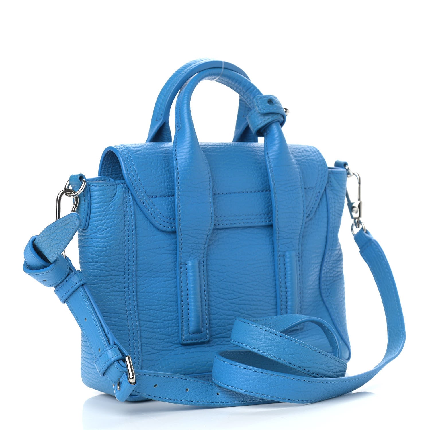 3.1 Phillip Lim Textured Calfskin Mini Pashli Satchel Blue 3 of 9