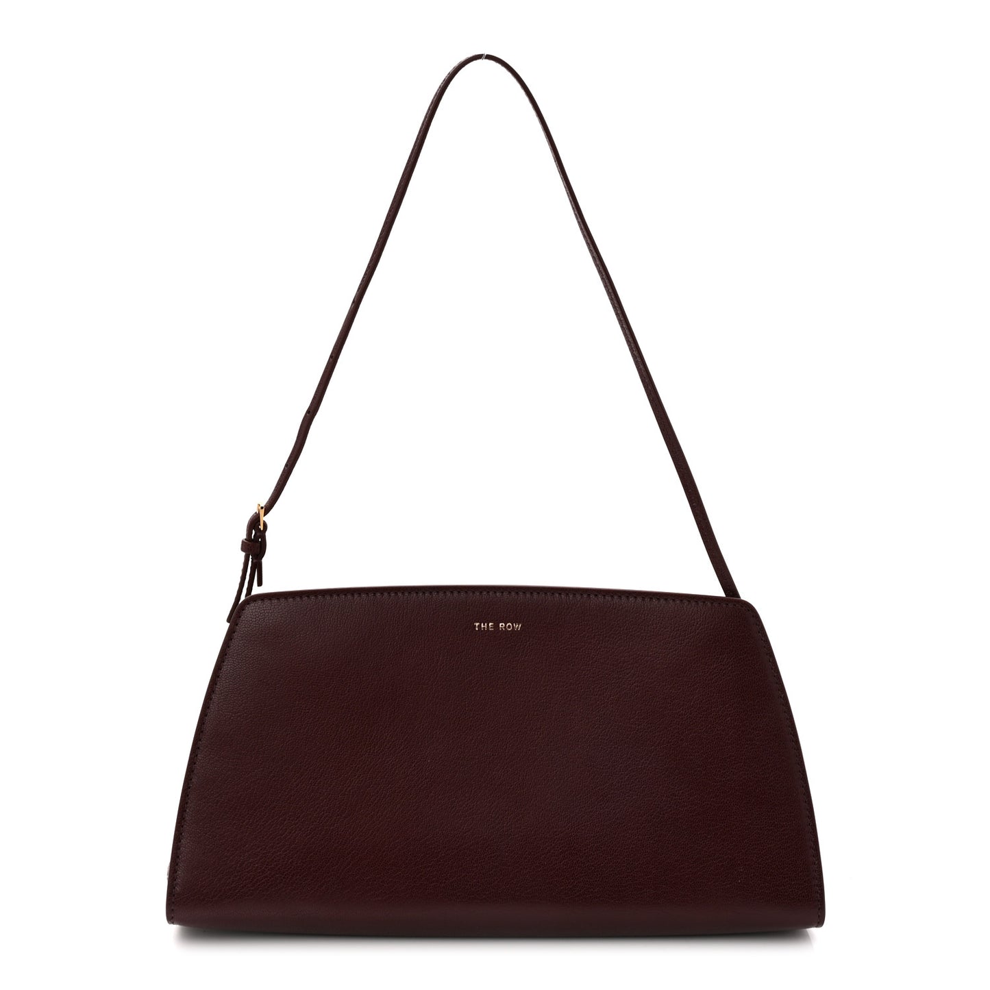 Saddle Calfskin Dalia Baguette Shoulder Bag Burgundy