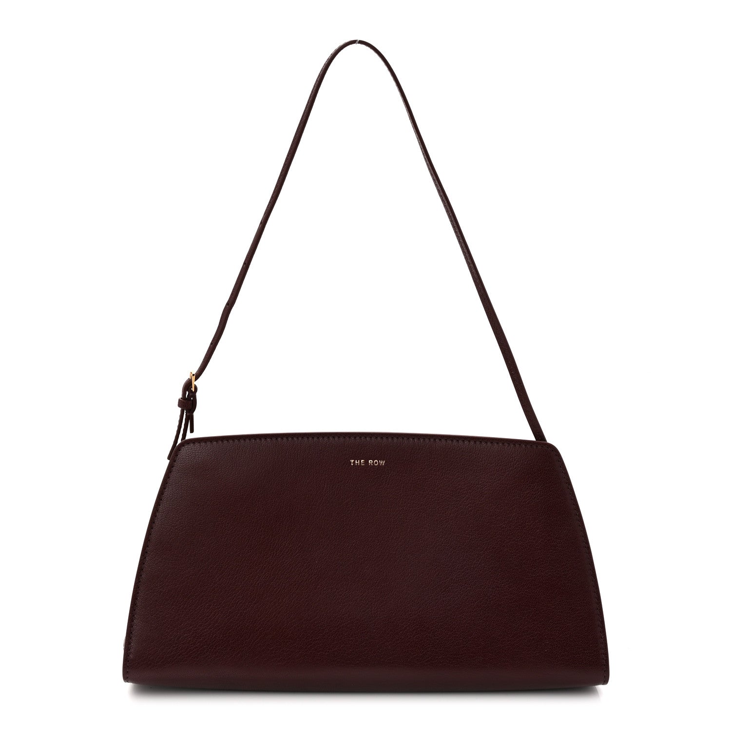 The Row Saddle Calfskin Dalia Baguette Shoulder Bag Burgundy 1 of 9