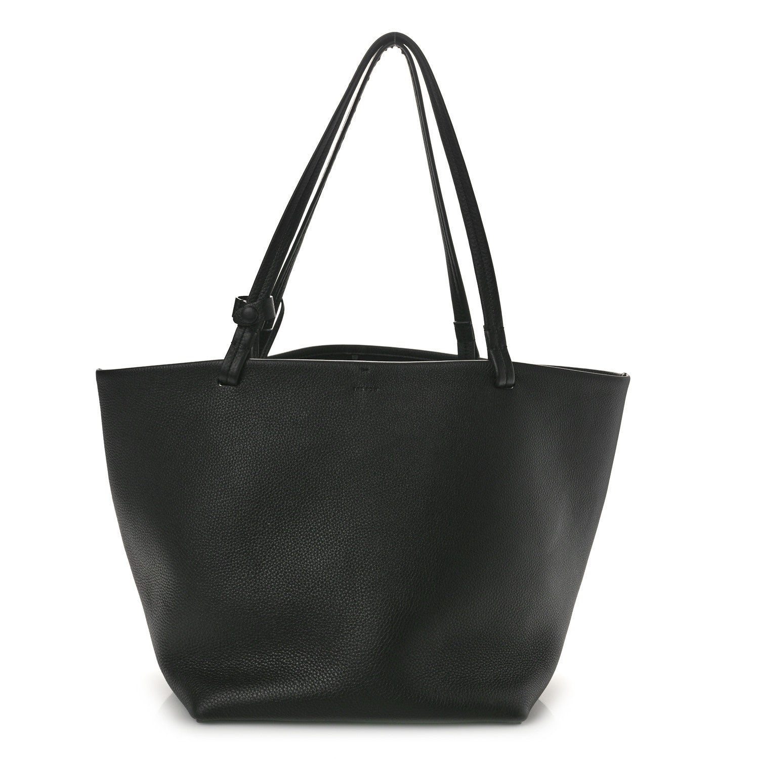 The Row Grained Calfskin Park Tote Three Black 1 of 12