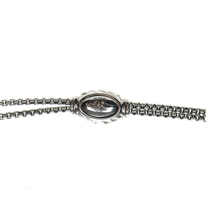 David Yurman Sterling Silver Diamond Prasiolite 17mm Albion Pendant Necklace 6 of 7