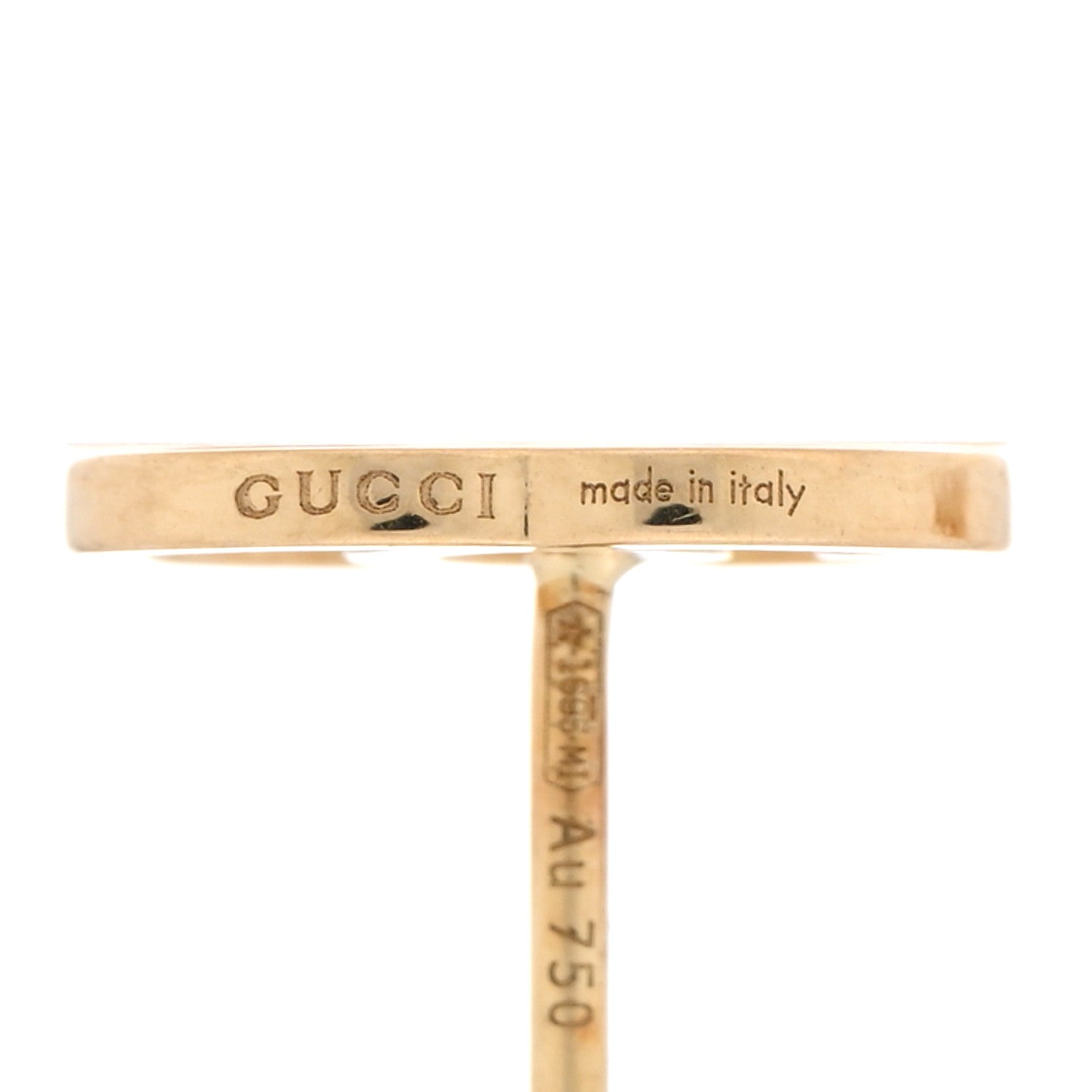 Gucci 18K Yellow Gold Running G Stud Earrings 4 of 5