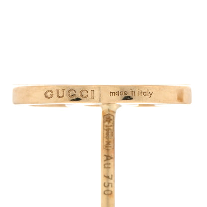 Gucci 18K Yellow Gold Running G Stud Earrings 4 of 5