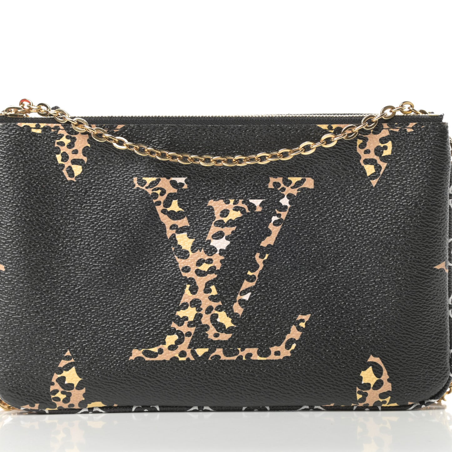 Monogram Giant Jungle Pochette Double Zip Black