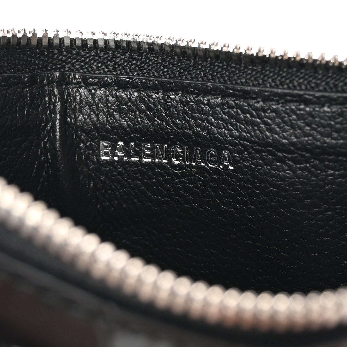 Shiny Calfskin Logo Crocodile Embossed Large Cash Long Coin Card Holder Black