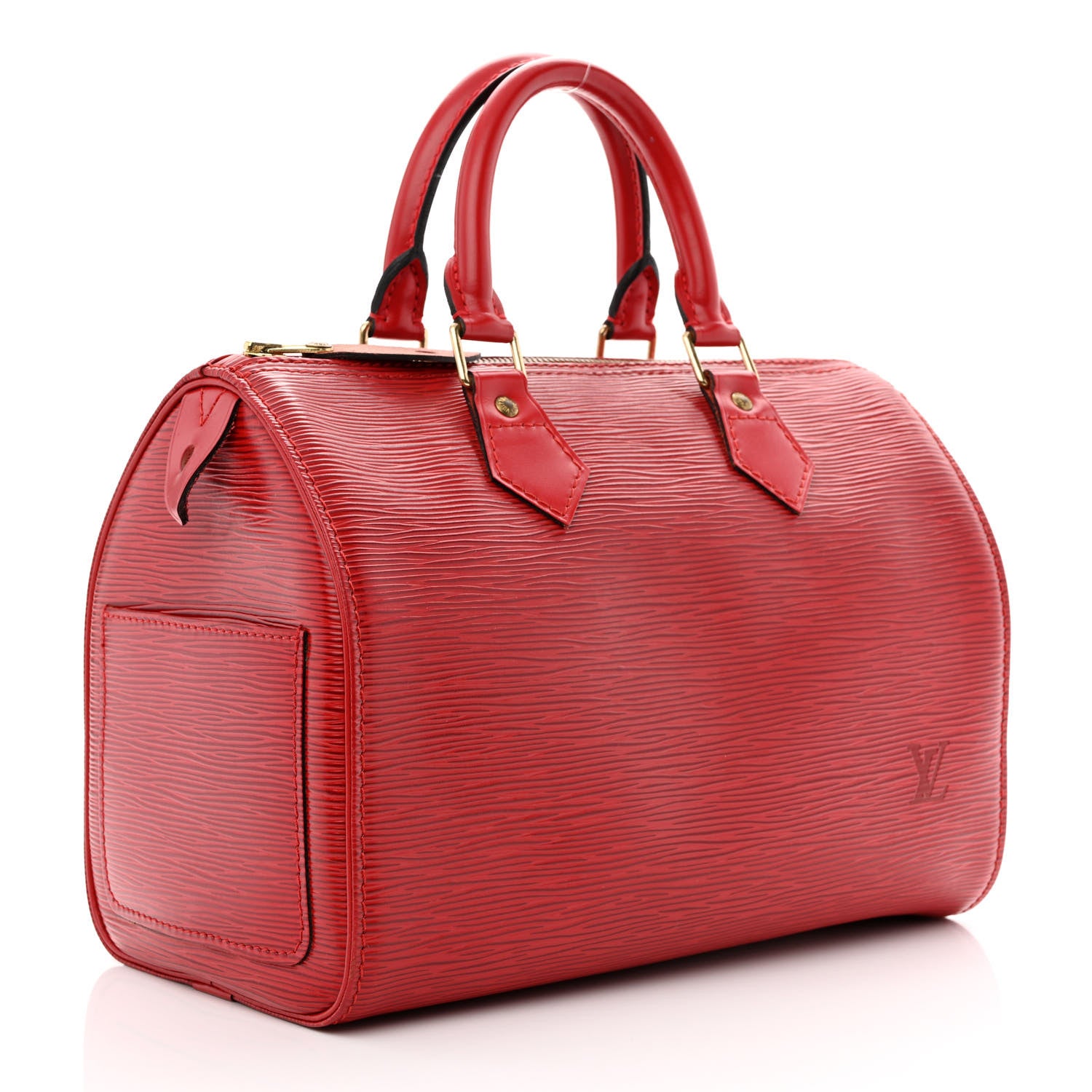 Louis Vuitton Epi Speedy 25 Castillan Red 3 of 11