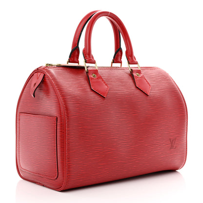 Louis Vuitton Epi Speedy 25 Castillan Red 3 of 11