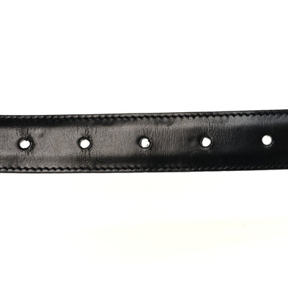 Celine Box Calfskin Medium 25mm Triomphe Belt 80 32 Black 3 of 4