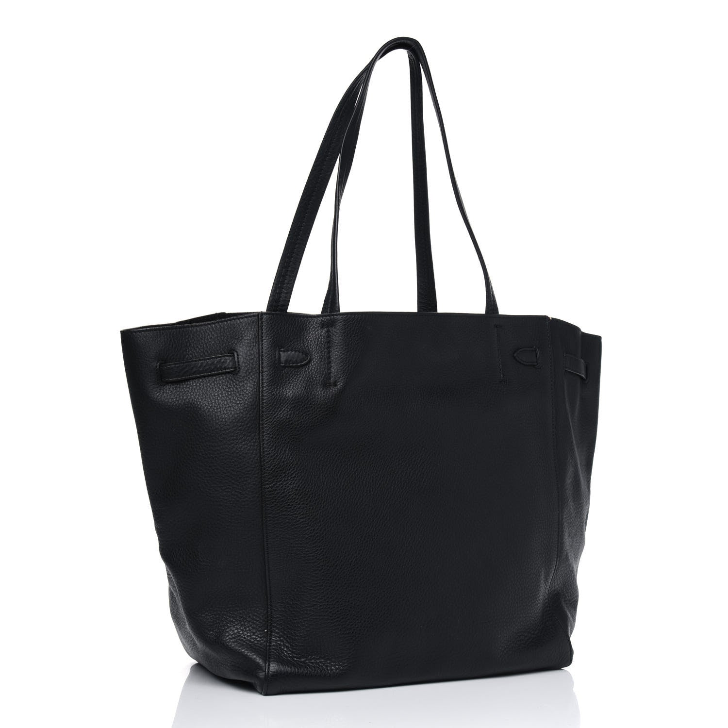 Celine Soft Grained Calfskin Medium Belt Cabas Phantom Black 2 of 6