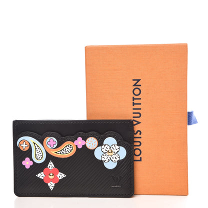 Louis Vuitton Epi Flower Remix Card Holder Black 7 of 7