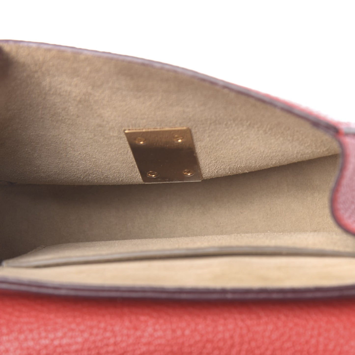 Grained Lambskin Mini Drew Shoulder Bag Plaid Red