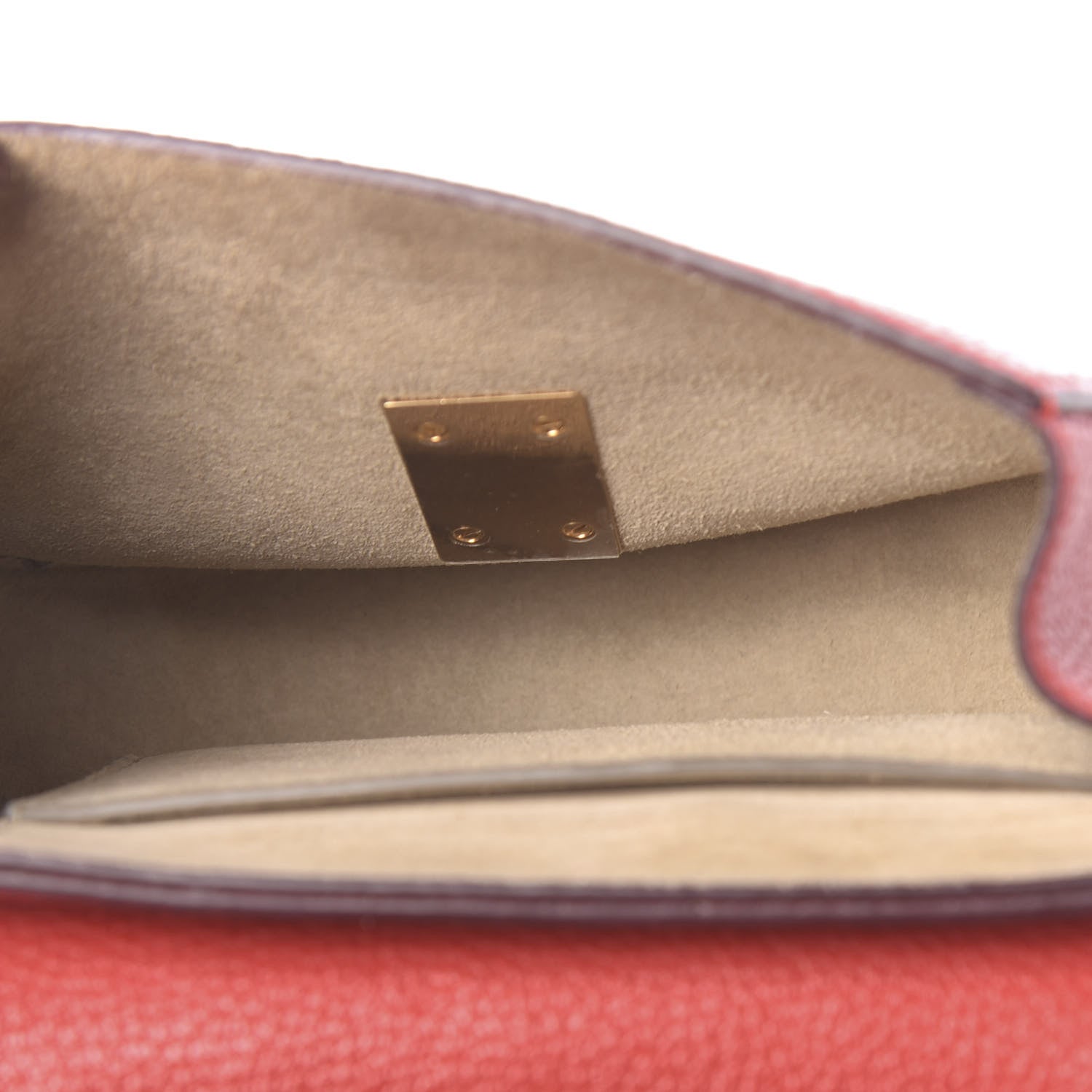 Chloe Grained Lambskin Mini Drew Shoulder Bag Plaid Red 5 of 9