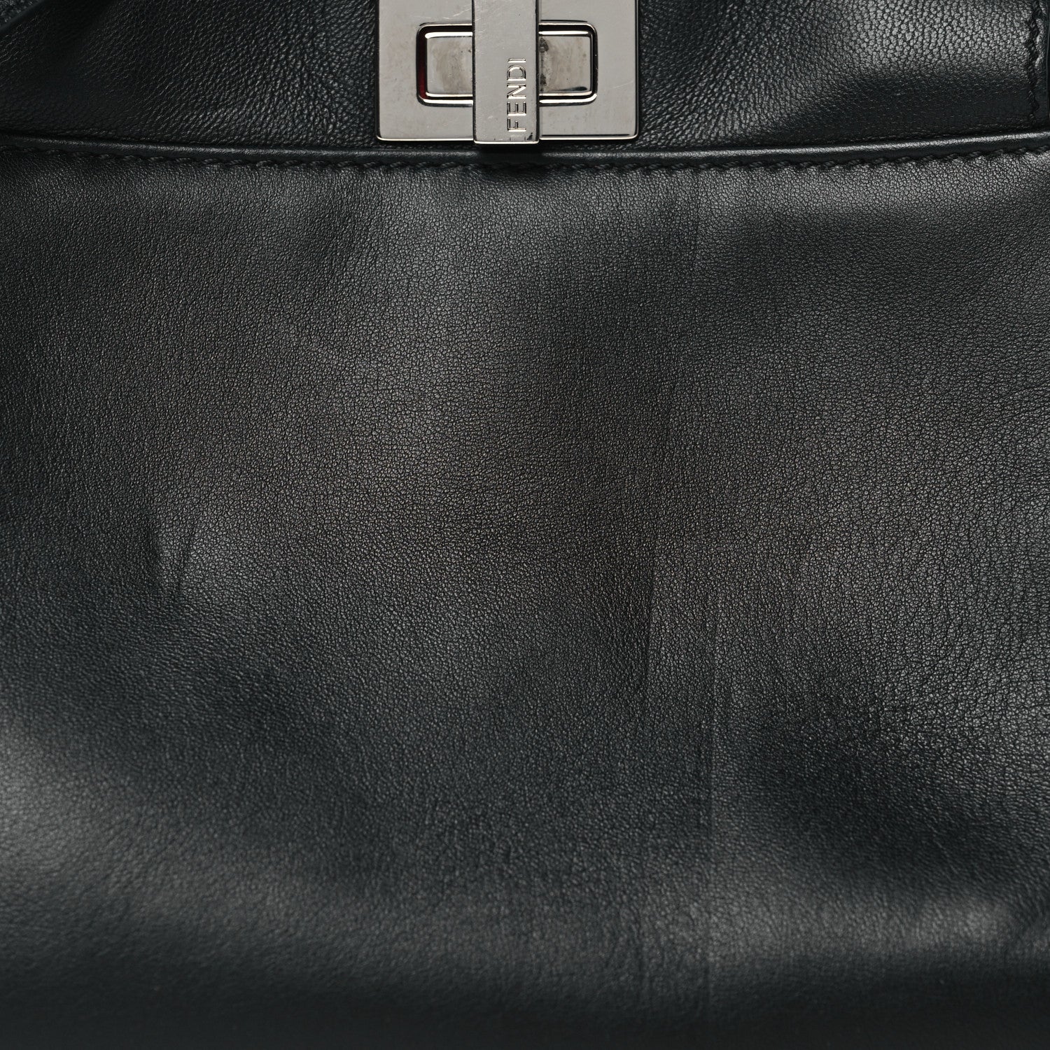 Fendi Nappa Karung Monster Eyes Mini Peekaboo Iconic Satchel Black Papavero 9 of 13