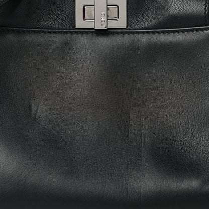 Fendi Nappa Karung Monster Eyes Mini Peekaboo Iconic Satchel Black Papavero 9 of 13