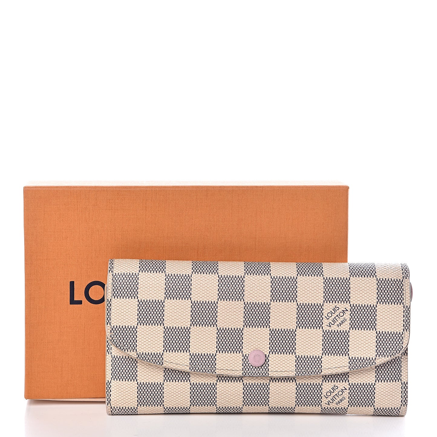 Damier Azur Emilie Wallet Rose Ballerine