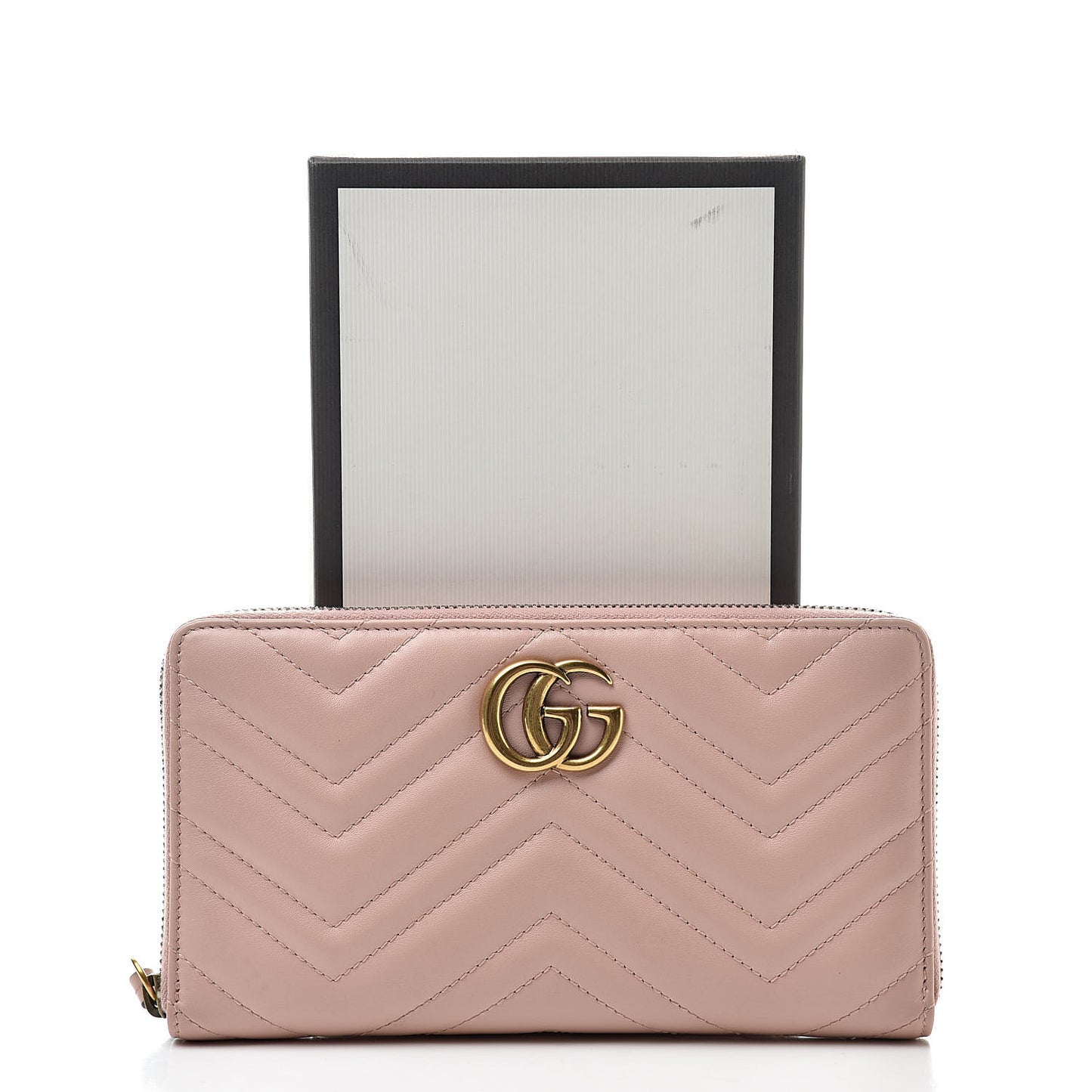Calfskin Matelasse GG Marmont Zip Around Organizer Wallet Perfect Pink
