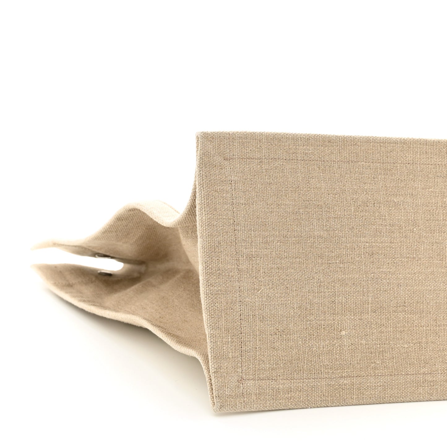 Linen Calfskin Rive Gauche Tote Optic White