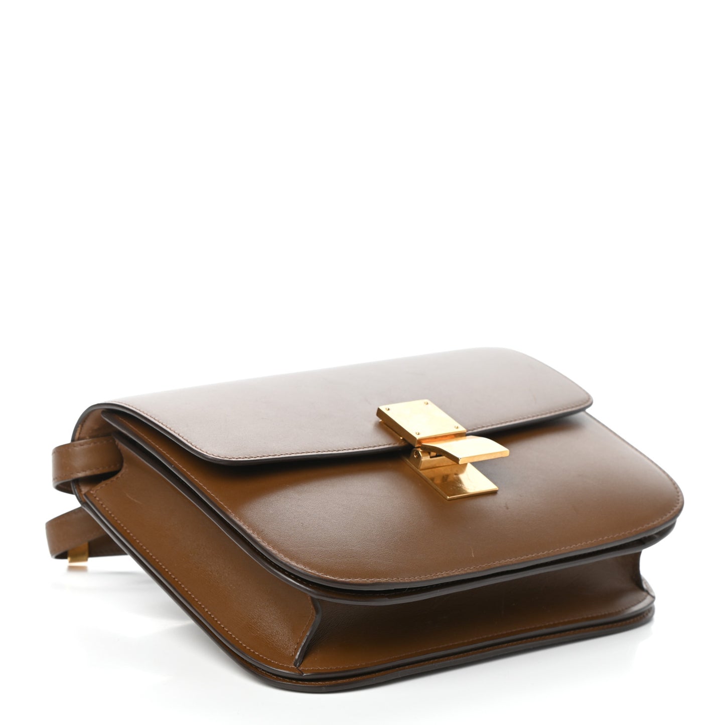 Box Calfskin Medium Classic Box Flap Bag Camel