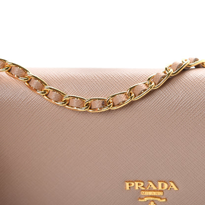 Prada Saffiano Metal Oro Chain Wallet Cammeo 11 of 12