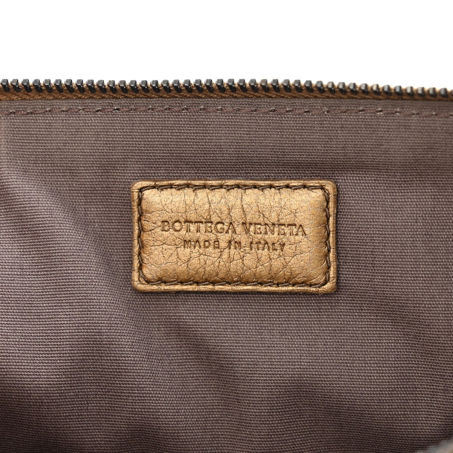Cervo Intrecciato Wristlet Zip Pouch New Bronze