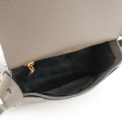 Tom Ford Grained Calfskin Soft Jennifer Saddle Bag Graphite 5 of 7
